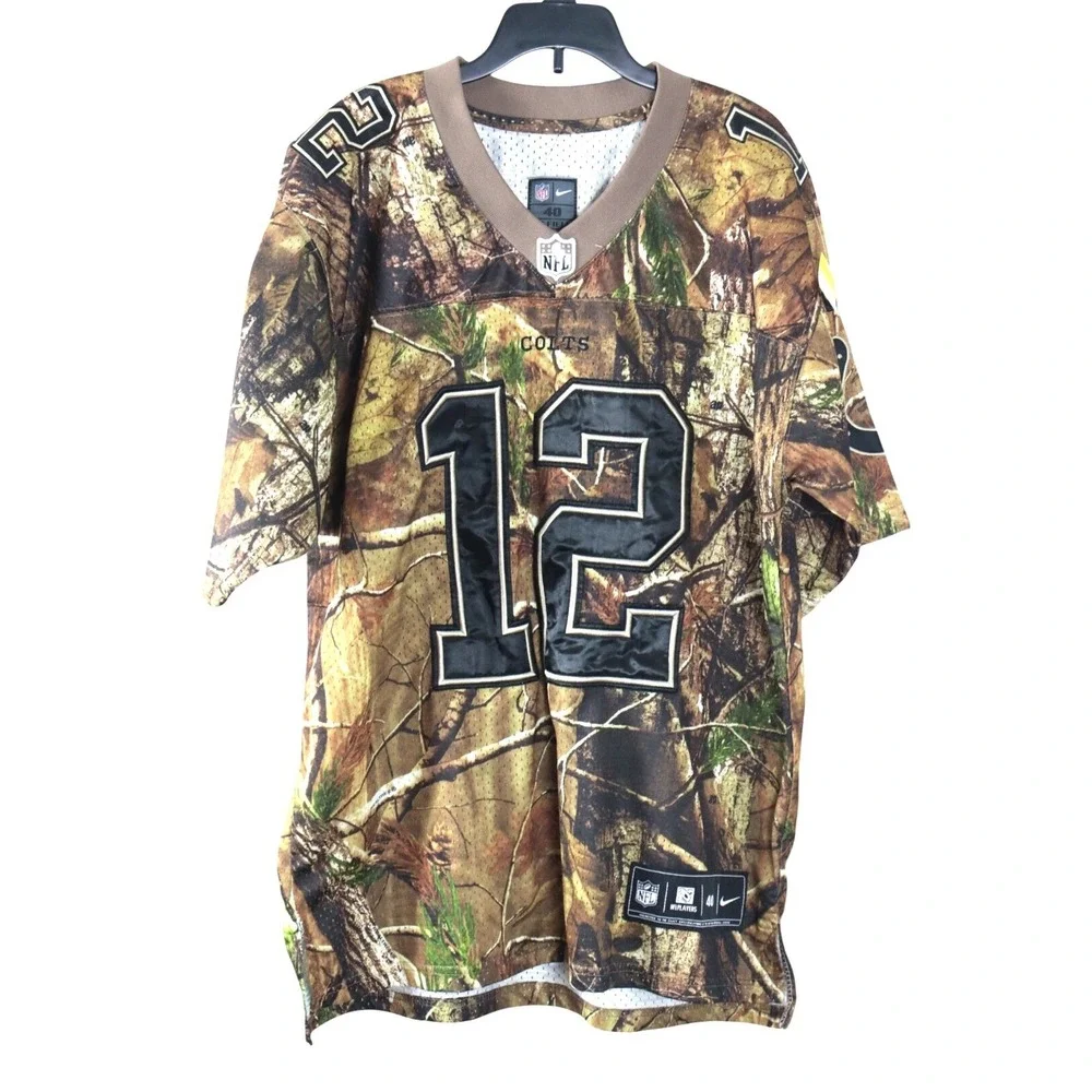 Nike NFL Indianapolis Colts Andrew Luck 12 Camo Jersey ON FIELD Mens 40 Realtree